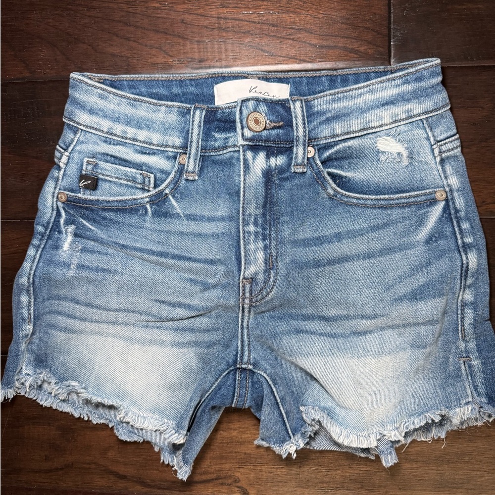 KanCan Blue Jean Shorts Distressed Frayed Hem